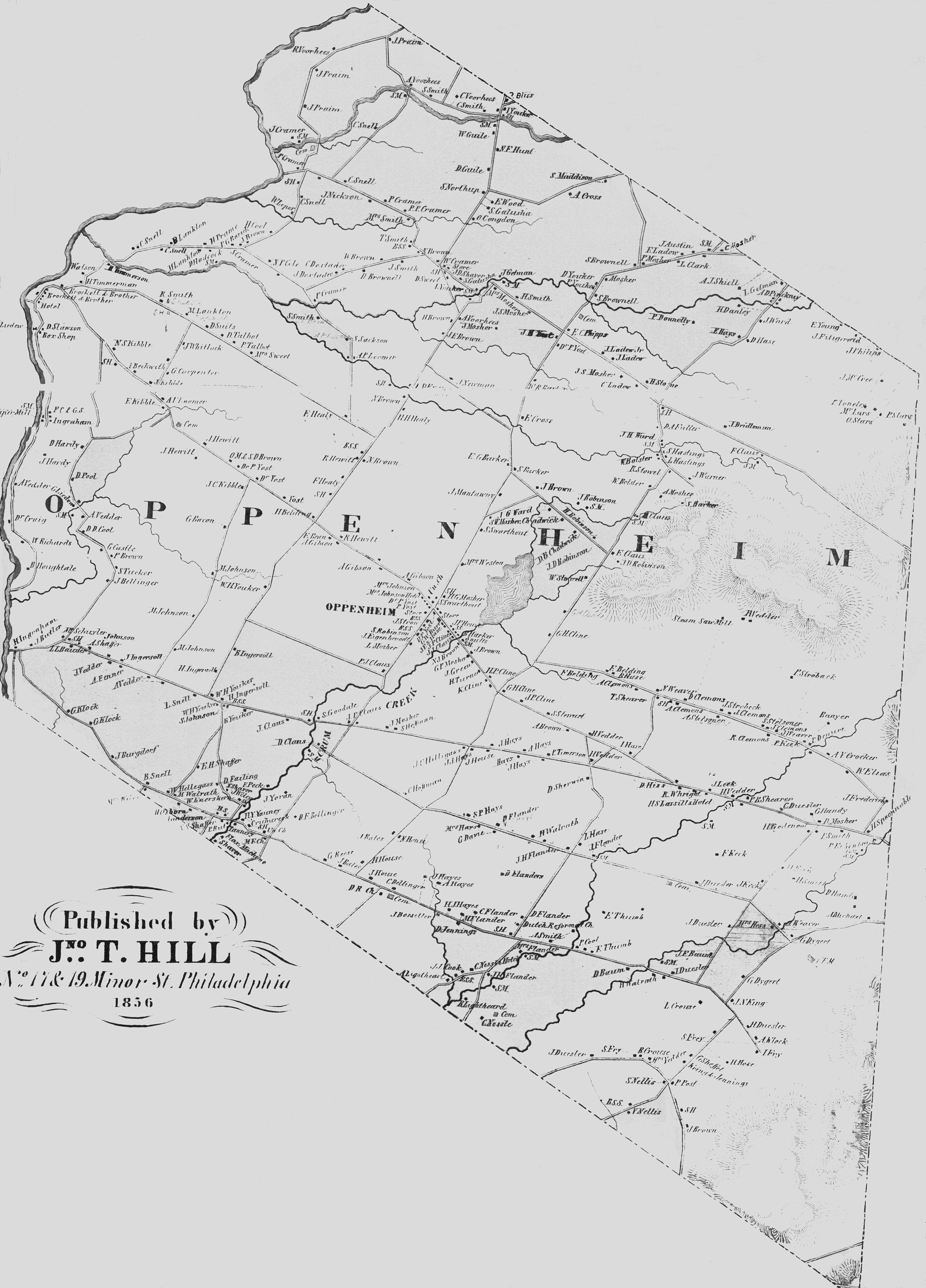 1856 Map of Oppenheim